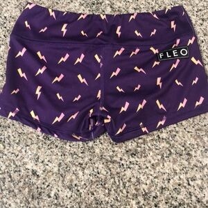 FLEO Lightning Print Booty  Shorts Size S (Lined inside) EUC